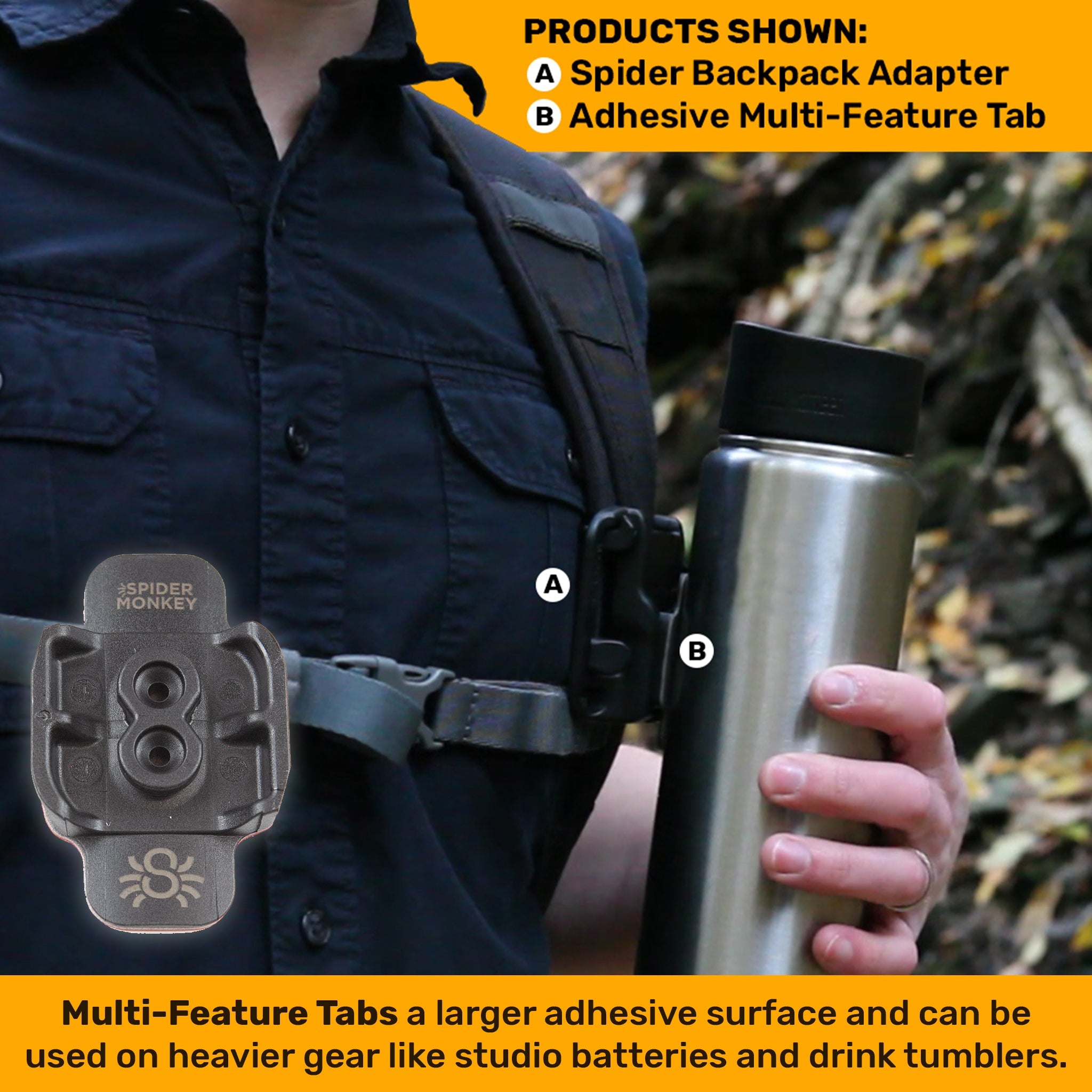 909: SpiderMonkey XL Adhesive Accessory Tab